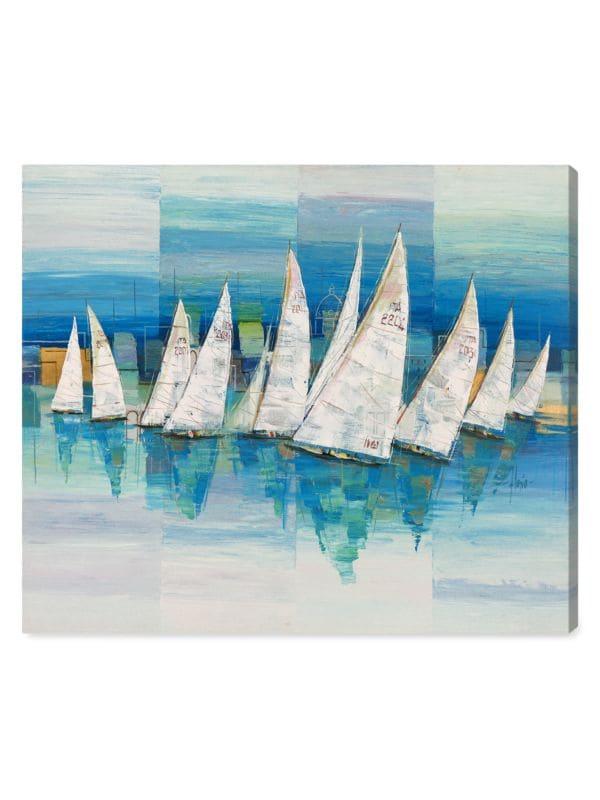 Oliver Gal Ocean Sail Boats Wall Art Canvas Print